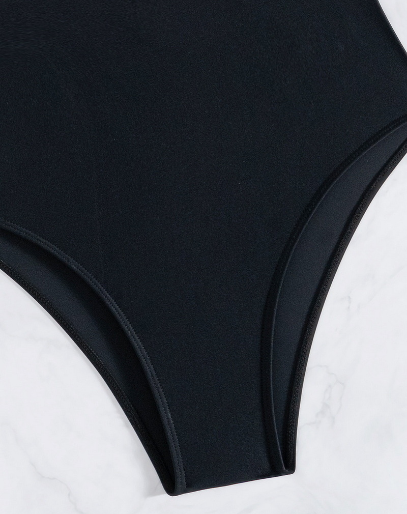 New Western Style One-Piece Swimsuit – Waist-Cinching V-Neck Backless Swimwear