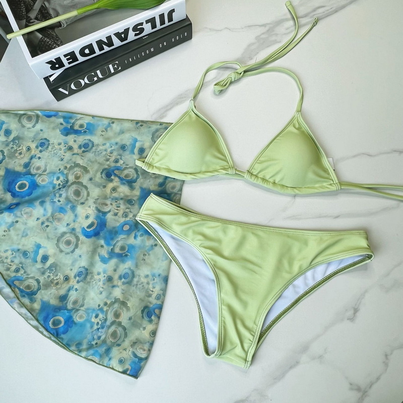 Sexy Skirted Bikini Three-Piece Set - Women's Swimwear