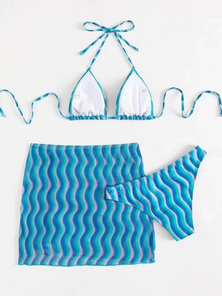 Sexy Mesh Bikini Three-Piece Set - Wholesale Women's Swimwear