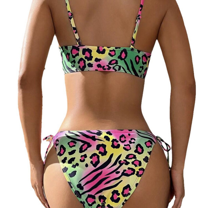 Sexy Leopard Tie Bikini - Classic Beach Swimwear Hot Seller
