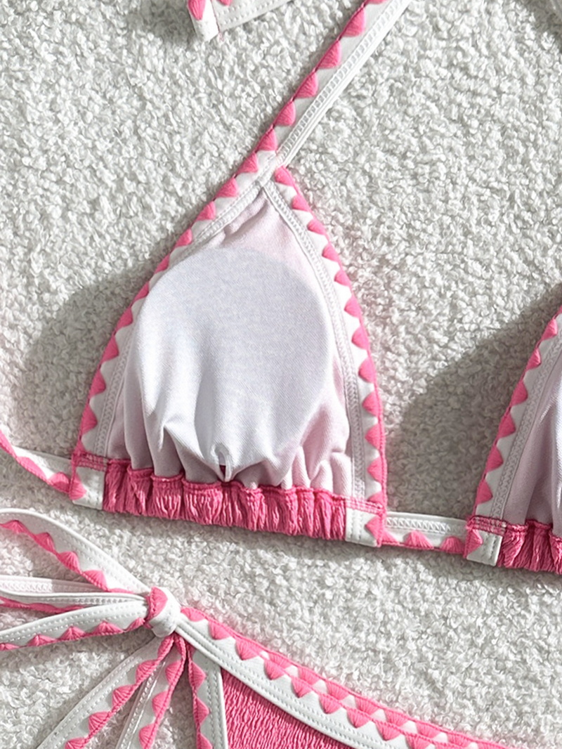 Solid Color Ins Style Bikini Swimwear For Women Sexy Beachwear