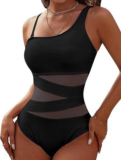 2025 New European One-Piece Swimsuit With Sexy Bikini Cover-Up_15