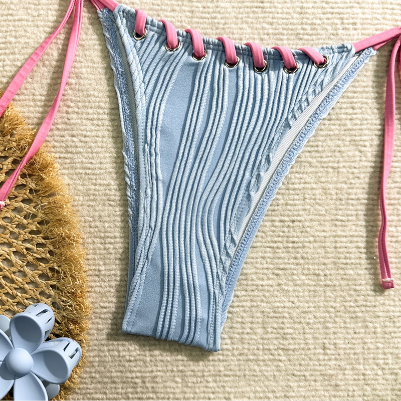 Summer Sexy Solid Color Bikini - INS Style Women's Vacation Swimwear_5_03