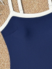 2025 New European One-Piece Swimsuit With Sexy Tight Bandeau In Solid Color
