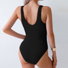 2025 New European Solid One-Piece Swimsuit With Sexy Tight Fit Bikini Style
