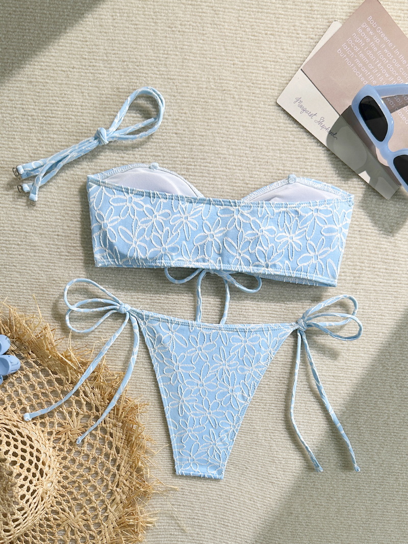 New Hot-Selling Solid Color Towel Bikini Set - Sexy, Skin-Brightening Two-Piece Swimsuit