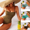 2025 New Solid Color Slimming Tummy Control Backless One-Piece Swimsuit for Women