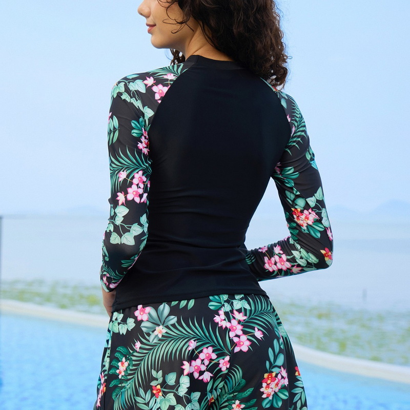 2025 New Fashion Bikini Long Sleeve Dive Swimsuit for Women Two-Piece Swimwear