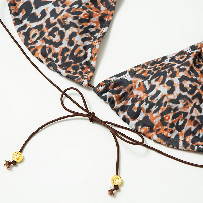 Solid Color Nylon Bikini Set With Tie-Up Design Multi-Color Export_33