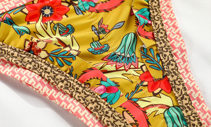 Backless Printed Tie Bikini Sexy Spliced Two-Piece Swimsuit New Color_07