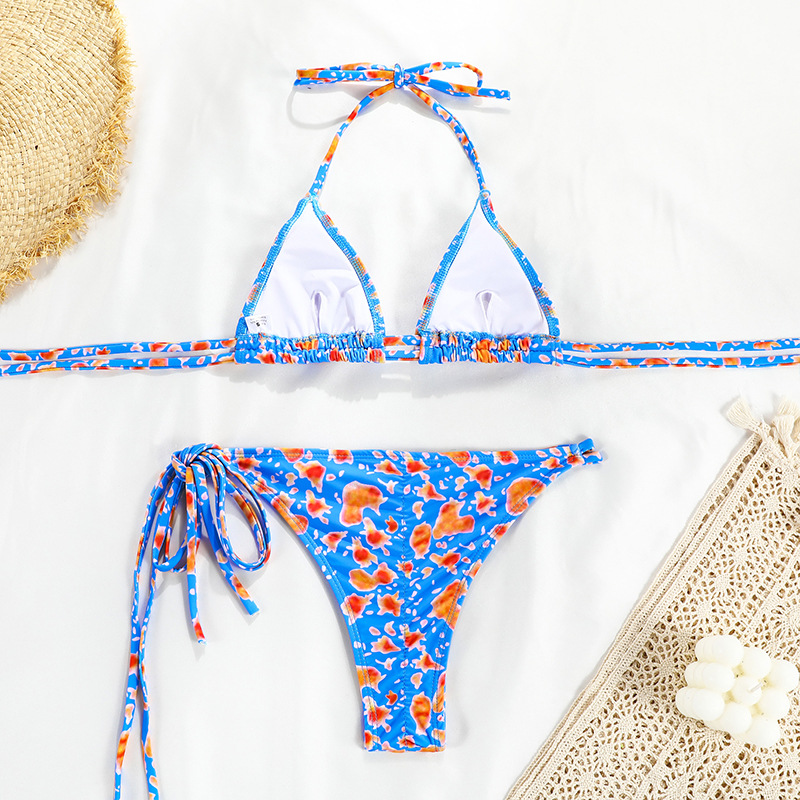 Hot Sexy Tie Bikini Two-Piece Swimsuit For Women European Style_15