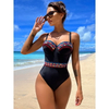 2025 New Western Style Bikini – Push-Up Strappy Backless One-Piece Swimsuit