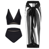 2025 New Bikini Set for Women - European Sports Sexy Two-Piece Swimsuit with Cover-Up Skirt