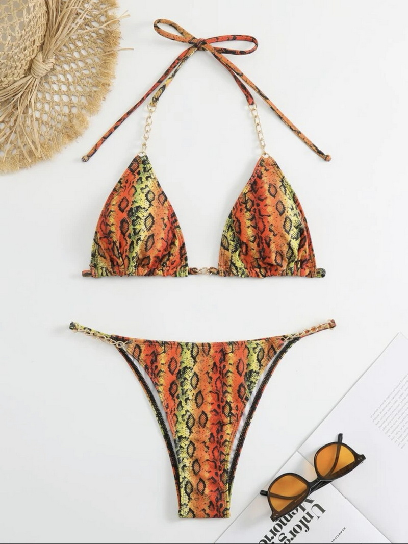 Sexy Cross Tie Leopard Print Bikini - Hot Seller Wholesale Swimwear