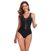 2025 New Sexy V-Neck One-Piece Swimsuit – Modest Tummy Control Swimwear
