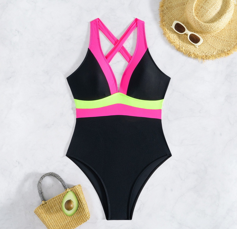New Western Style One-Piece Swimsuit &ndash; Waist-Cinching V-Neck Backless Swimwear_4