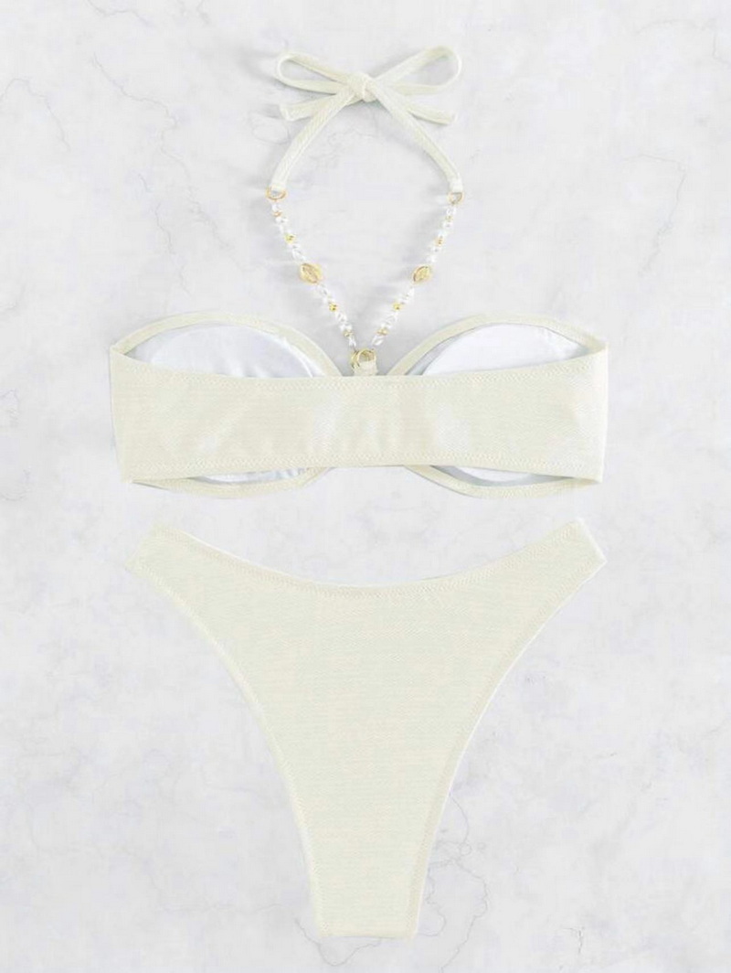 Sexy Chain Halter Bikini - Solid Color Hot Seller Beachwear