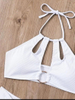 Sexy Halter Ribbed Bikini Set - Premium Solid Color Two-Piece Hot Seller