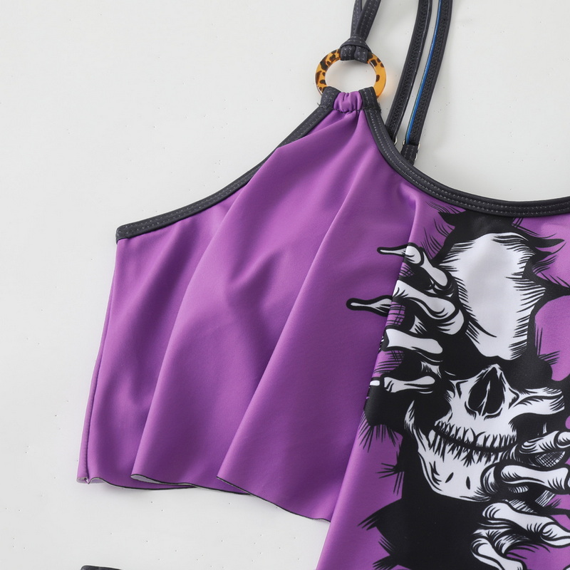 Sexy Solid Color Cutout Bikini - Pure Desire Beach Swimsuit