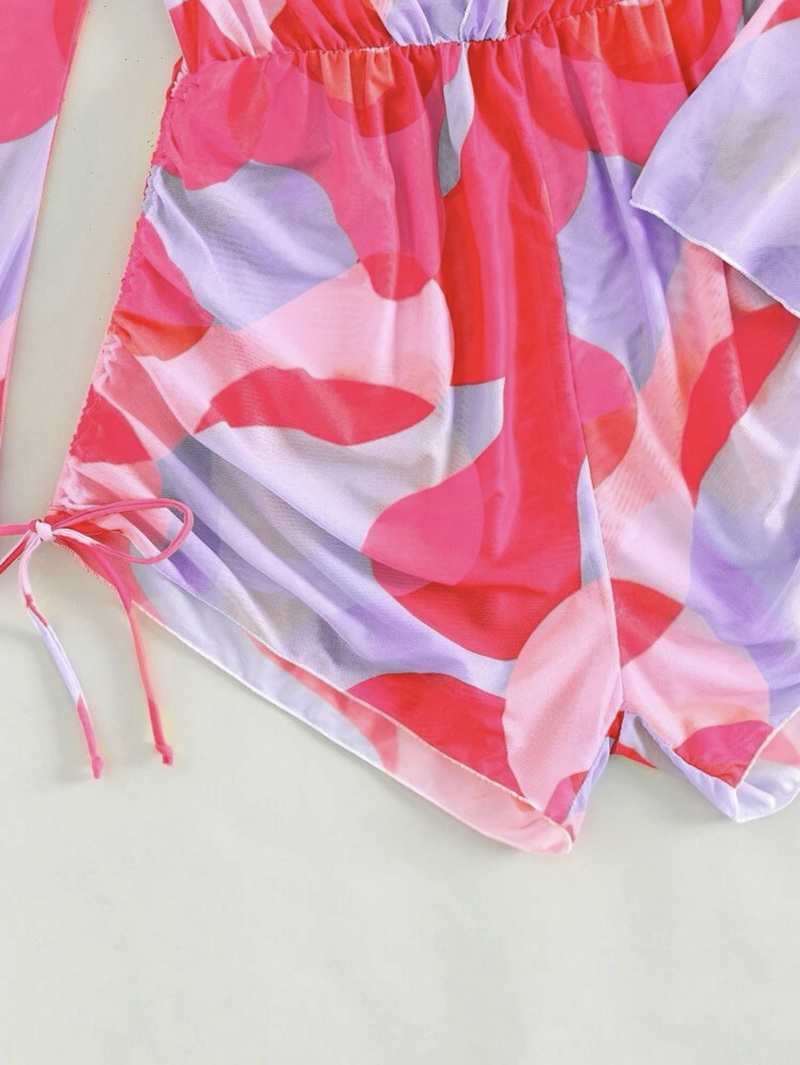 Sexy Three-Piece Printed Mesh Bikini Set - Hot Seller for Beach Vacations