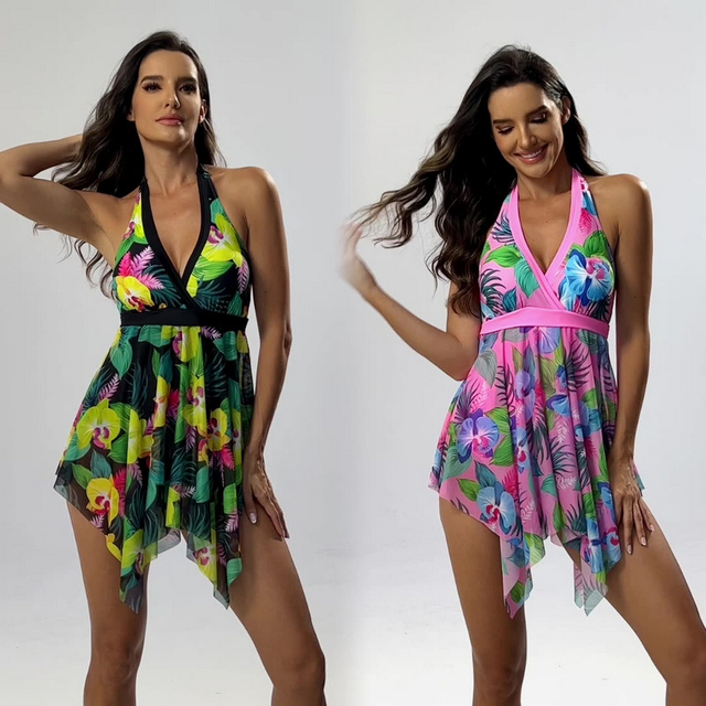 New Quick-Dry One-Piece Swimsuit for Women - Plus Size Modest Slimming Spa Bikini European Style