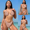 2025 New Sexy Three-Piece Backless Tie Bikini for Women - European Ins Style Swimwear