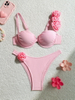 2025 Floral Underwire Push-Up Bikini For Women Ins Style European Beachwear