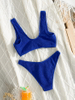 2025 New European Bikini With Sexy Ribbed Twist Front And High Slit Design