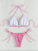 Sexy Striped Tie Bikini - Heart Detail INS Style Swimwear