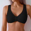 2025 Solid Ribbed Bikini Two-Piece Swimsuit European Style