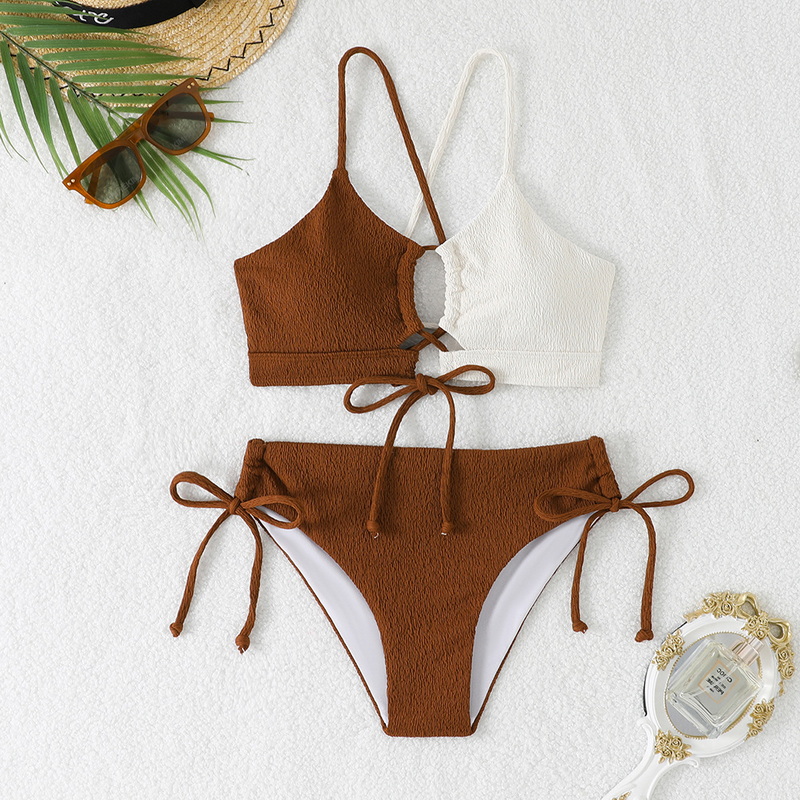 2025 Color Block Bikini Sexy Crisscross Two-Piece Swimsuit_19
