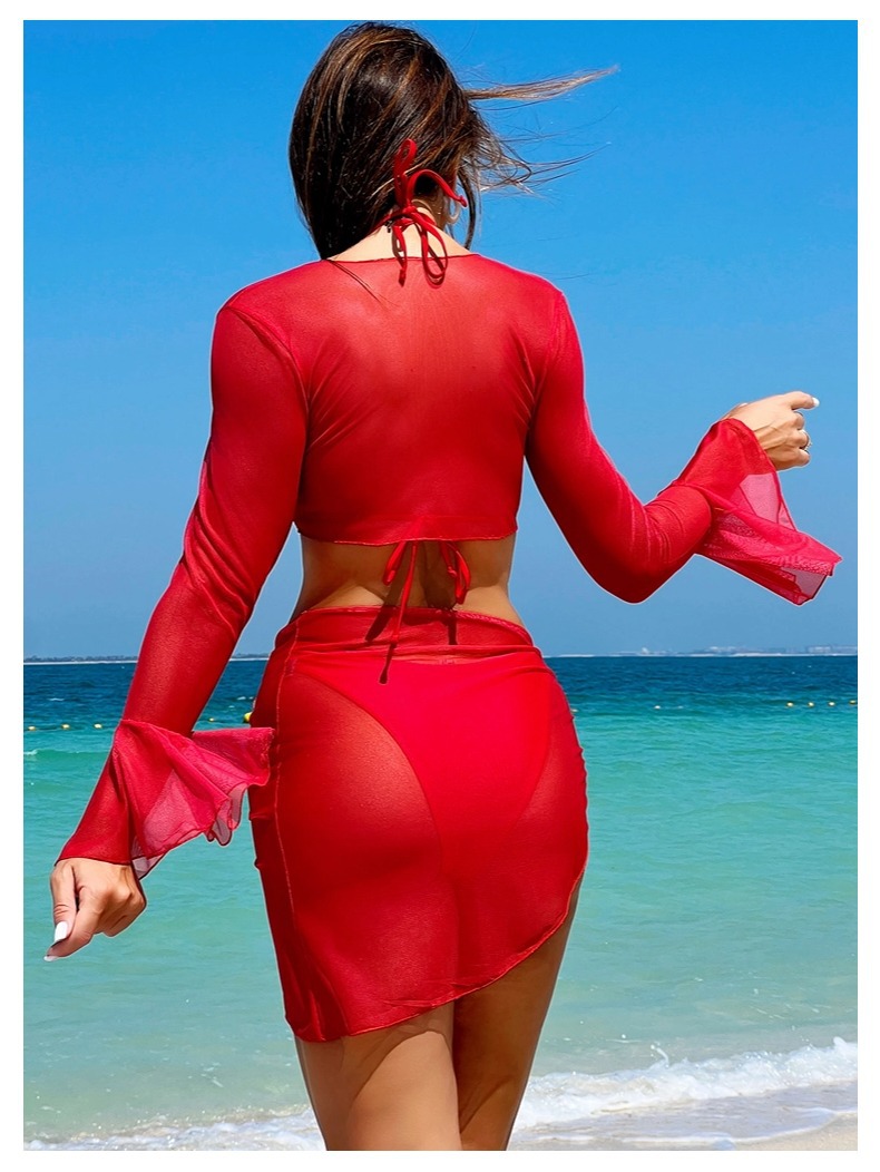 Sexy Four-Piece Bikini Set - Sun Protection Beach Vacation Swimwear_11