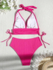 Sexy Halter Tie Bikini - Solid Color Sanya Vacation Hot Seller