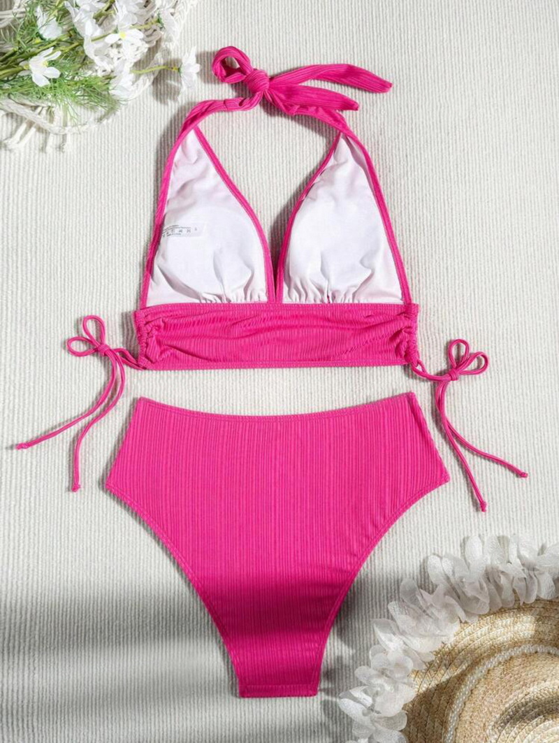 Sexy Halter Tie Bikini - Solid Color Sanya Vacation Hot Seller