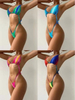 Colorful Tie One-Piece Bikini - INS Style Hot Seller