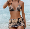 2025 New European Printed Bikini Set With Sexy Vacation Style Two-Piece Swimsuit