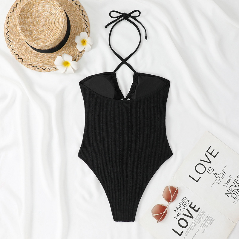 2025 New Ins-Style European One-Piece Swimsuit With Strappy Halter And Cut-Out Design_04
