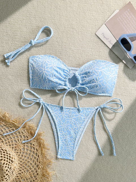 New Hot-Selling Solid Color Towel Bikini Set - Sexy, Skin-Brightening Two-Piece Swimsuit
