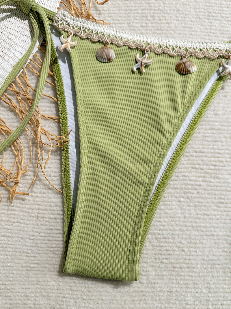 2025 New Shell Triangle Bikini Set - Halter Tie-Up Sexy Swimsuit for Women_18