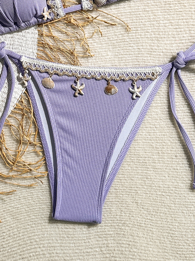 2025 New Shell Triangle Bikini Set - Halter Tie-Up Sexy Swimsuit for Women_26