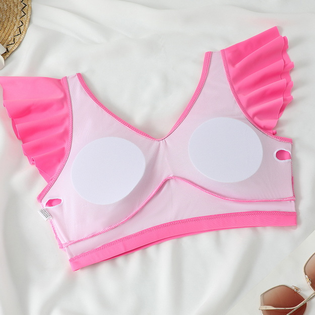 Western Style Ribbed Bandeau Bikini &ndash; High Cut Twist Front Sexy Swimwear_07