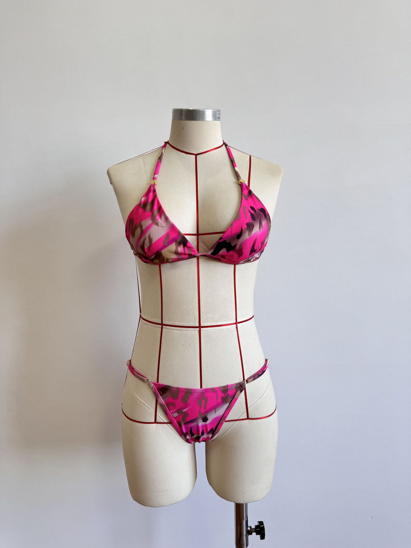 Bikini Set With Printed Tie-Up Chiffon Two-Piece European Export_08