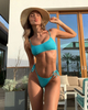 New European And American Women's Two-Piece Swimsuit Sexy Solid Color Bikini