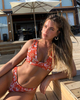 Deep V Solid Color Bikini Backless Two-Piece Swimsuit Six Colors European Export