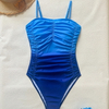 2025 New Gradient One-Piece Swimsuit – Sexy Ruched Push-Up Spaghetti Strap Swimwear