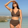 2025 New Bikini Set for Women - European Sports Sexy Two-Piece Swimsuit with Cover-Up Skirt