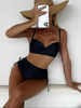 Solid Color Tie Triangle Bikini - Underwire Bra Hot Seller Bikini
