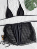 New Women's Swimsuit Sexy Solid Color 3-Piece Mesh Bikini Set for Beachwear