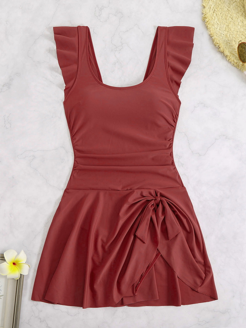 2025 Skirted One-Piece Swimsuit - Modest Plus Size European Hot Spring Style_10