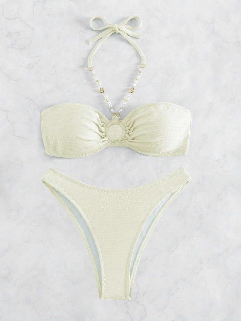 Sexy Chain Halter Bikini - Solid Color Hot Seller Beachwear_4